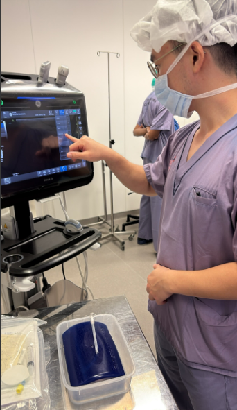 Ultrasound teaching with a practice phantom